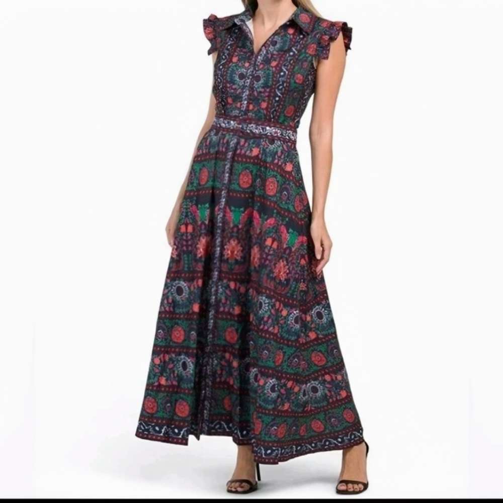 Dalia Macphee Green Multi Maxi Size XL New With Tags